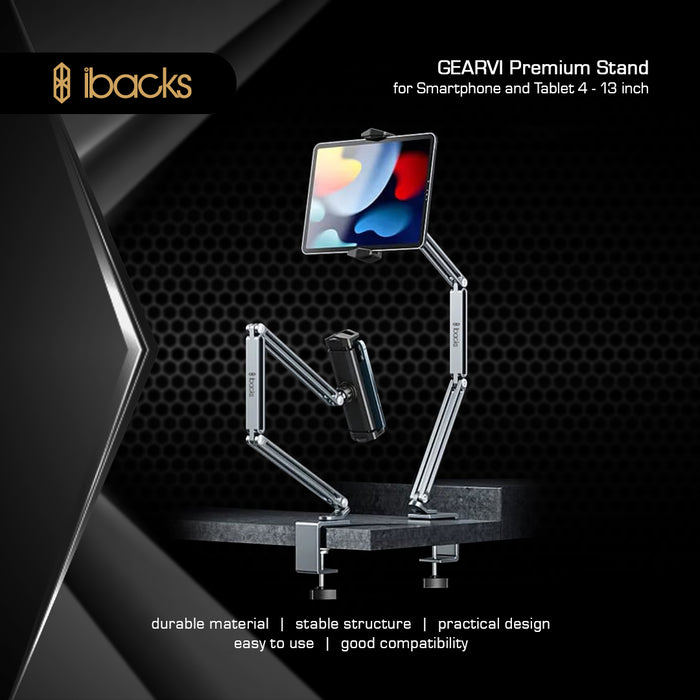 Ibacks Gearvi Stand For Smartphone & Tablet 4Inch -13Inch