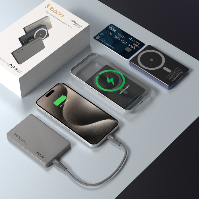 Ibacks Magxen Fast Charging Powerbank wireless pocket small size