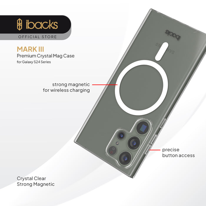 Ibacks MARK3 Case Crystal magnetic for Samsung S24 Series Casing Hp