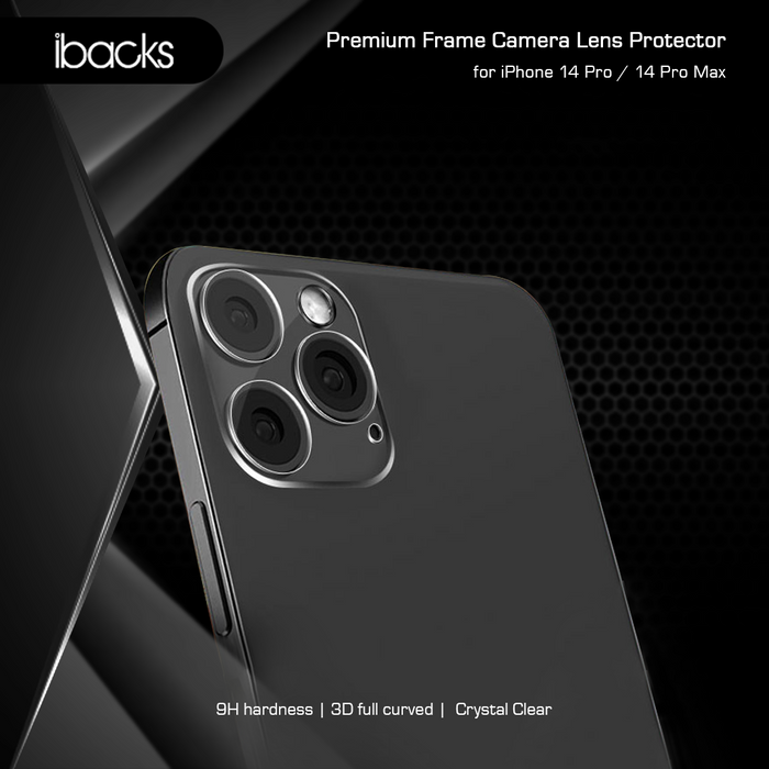 ibacks Premium Frame Camera Lens Protector for iPhone 14 Pro/14 Pro Max
