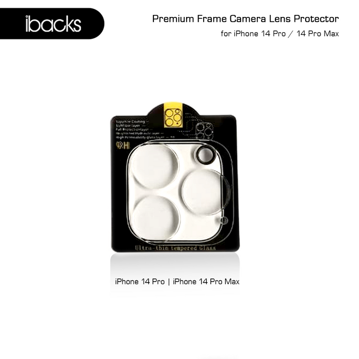 ibacks Premium Frame Camera Lens Protector for iPhone 14 Pro/14 Pro Max