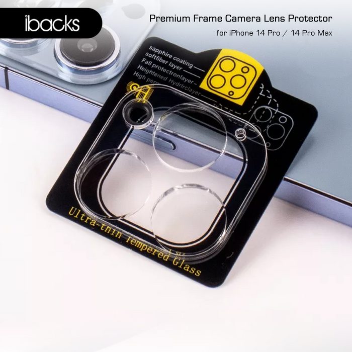 ibacks Premium Frame Camera Lens Protector for iPhone 14 Pro/14 Pro Max