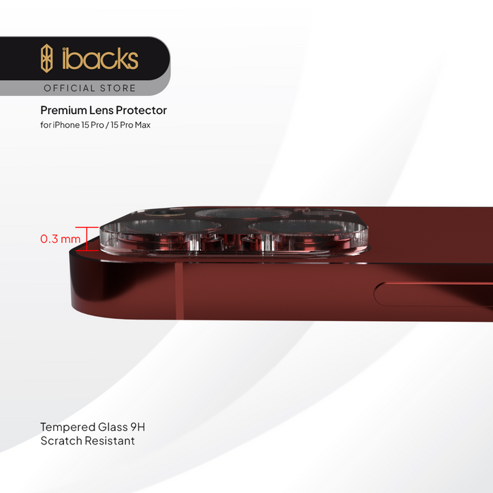 ibacks Premium Frame Camera Lens Protector for iPhone 15 Series