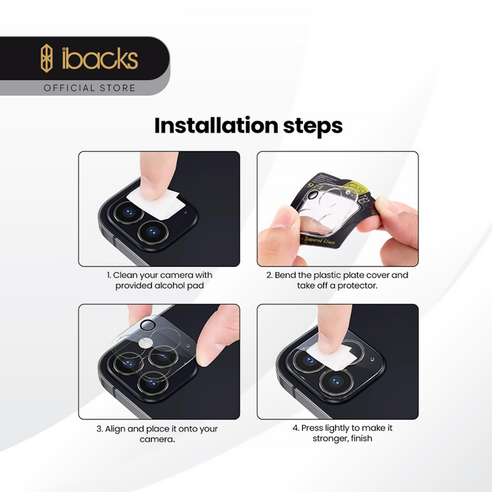 ibacks Premium Frame Camera Lens Protector for iPhone 15 Series