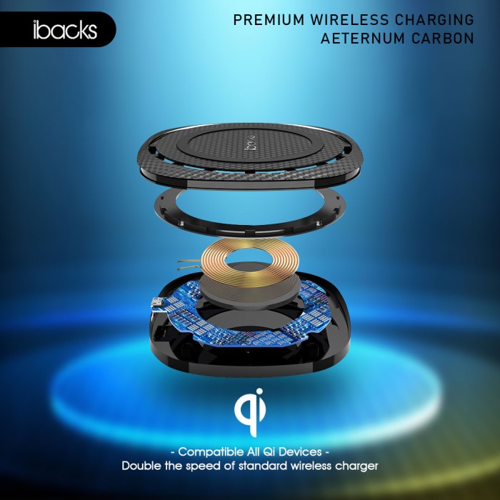Ibacks Aeternum Carbon Premium Wireless Charging