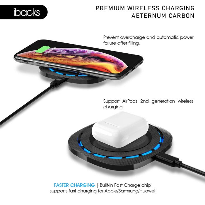 Ibacks Aeternum Carbon Premium Wireless Charging