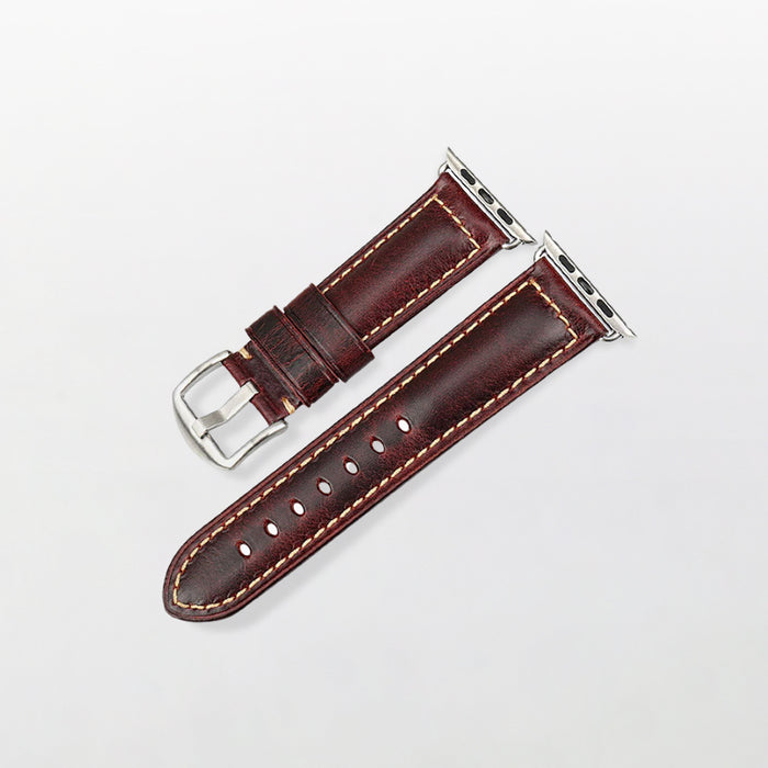 Ibacks Fastener Leather Strap For apple watch All Gen 38/40