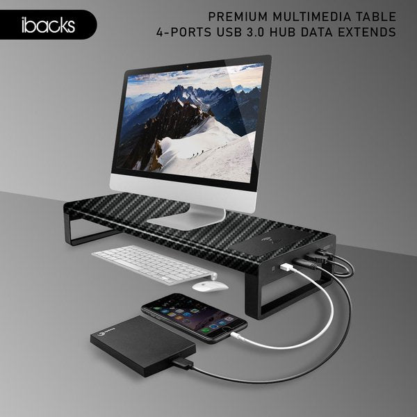 Ibacks Stand table monitor with wireless charger for smartphone