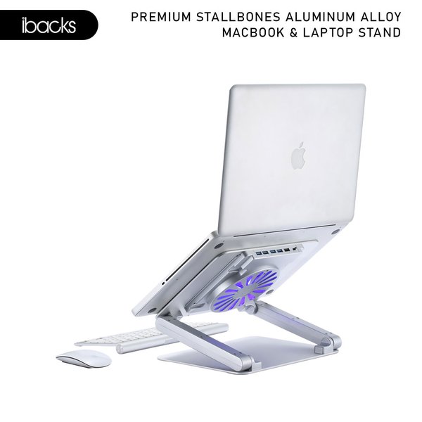 Ibacks Stalbones adjustable stand for Macbook & Laptop with Fan & USB