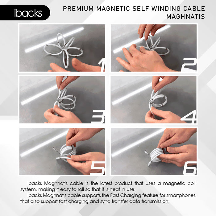 Ibacks Magneto Premium Cable Type - C to Lightning