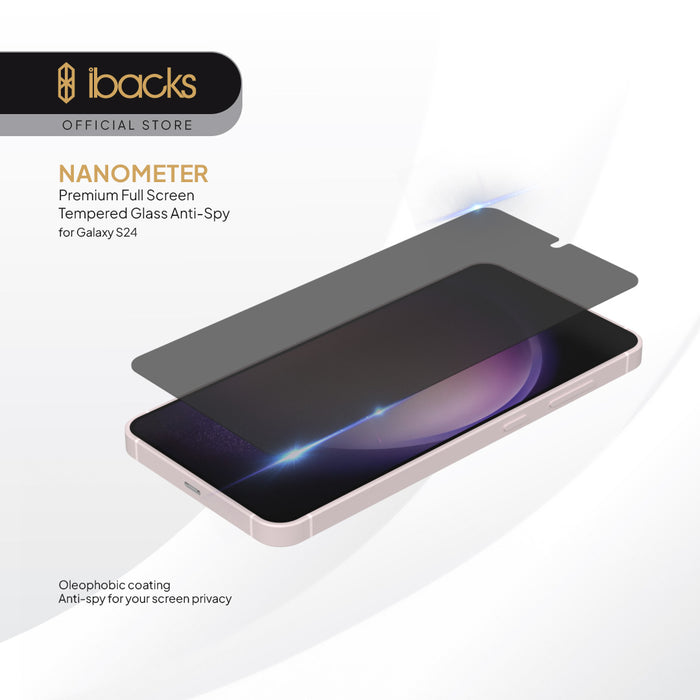 ibacks Nanometer Tempered Glass Screen Spy  for Samsung S24