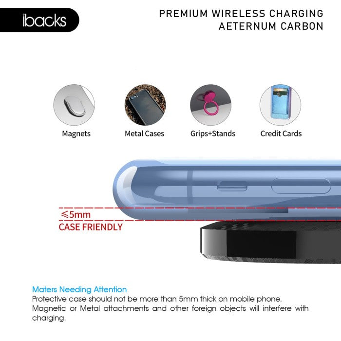 Ibacks Aeternum Carbon Premium Wireless Charging