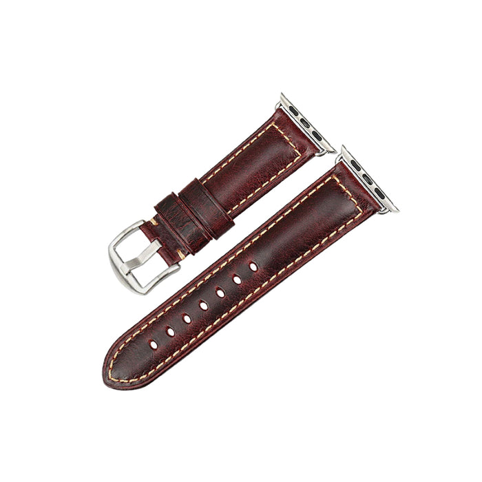 Ibacks Fastener Leather Strap For apple watch All Gen 42/44