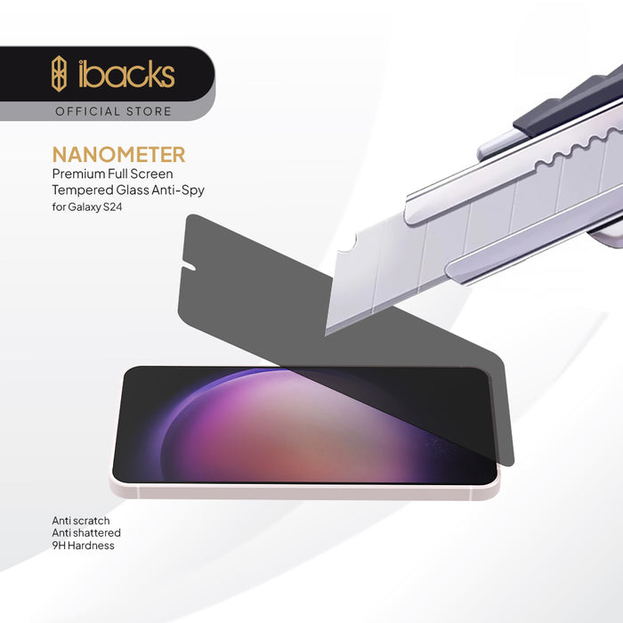 ibacks Nanometer Tempered Glass Screen Spy  for Samsung S24