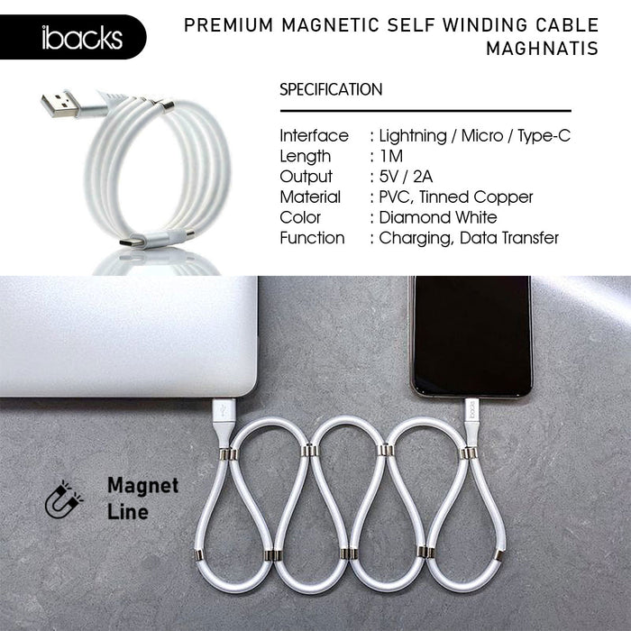 Ibacks Magneto Premium Cable USB to Lightning