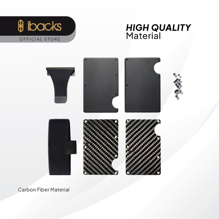 Ibacks Card Holder RFID Carbon Fiber