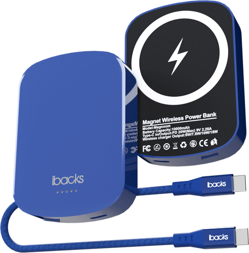 Ibacks Magnoom Powerbank wireles Magnetic 10000mah
