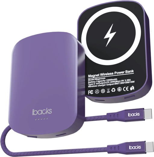 Ibacks Magnoom Powerbank wireles Magnetic 10000mah