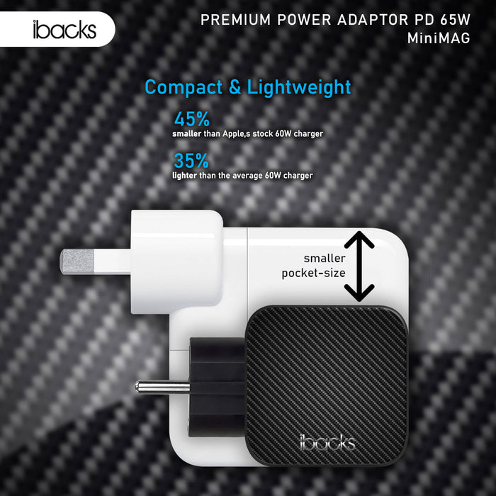 Ibacks Minimag 65 watt PD SYSTEM with carbon design