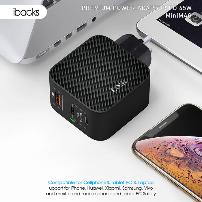 Ibacks Minimag 65 watt PD SYSTEM with carbon design