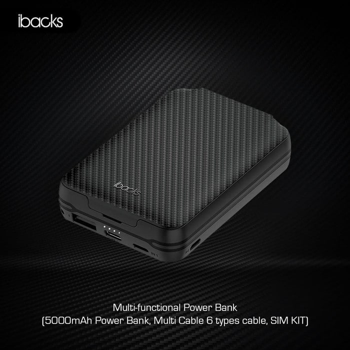 ibacks Clio Power Bank 5000mAh with Multi-Functional Box