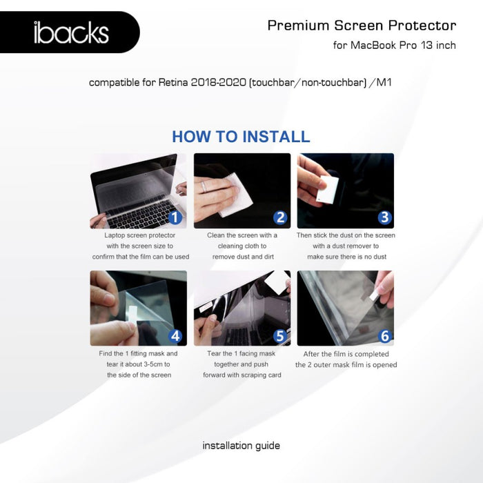 ibacks Premium Screen Protector for MacBook PRO 13inch