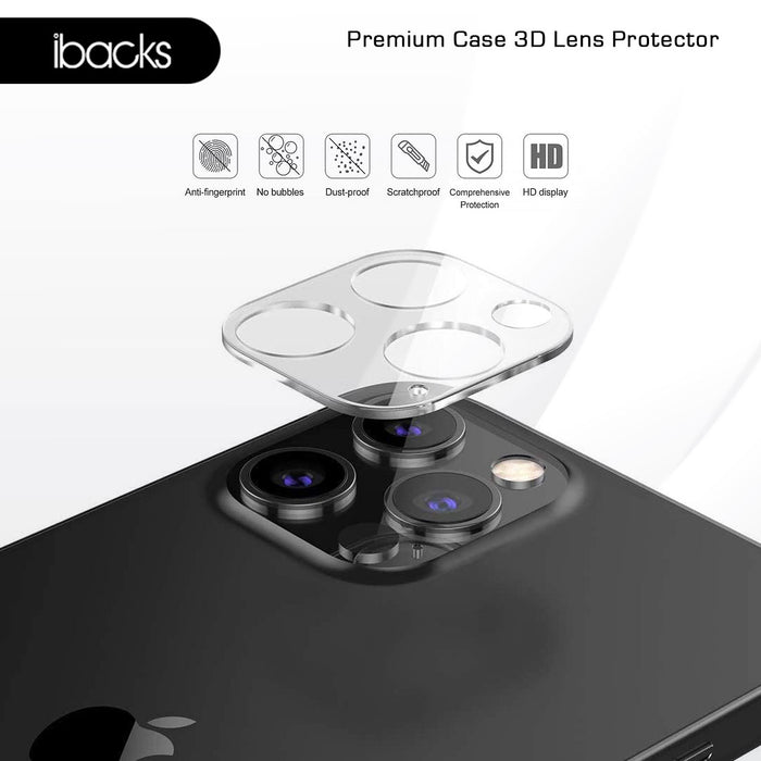 Ibacks Premium Frame Camera Lens Protector for IPhone 12 Mini Clear
