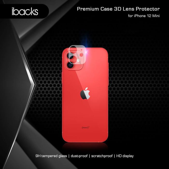 Ibacks Premium Frame Camera Lens Protector for IPhone 12 Pro Clear
