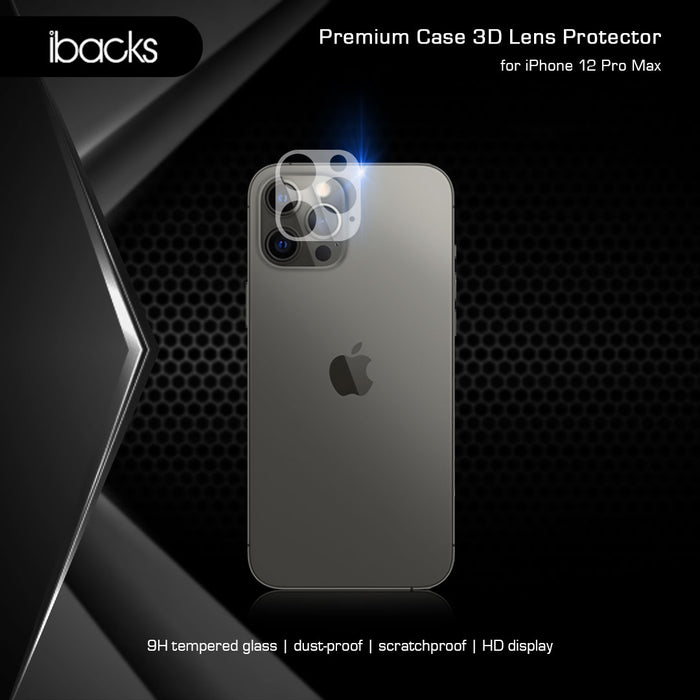Ibacks Premium Frame Camera Lens Protector for IPhone 12 Pro Clear