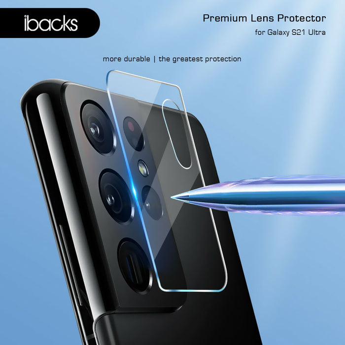 Ibacks Premium Frame Camera Lens Protector for Samsung Galaxy S21 - Clear