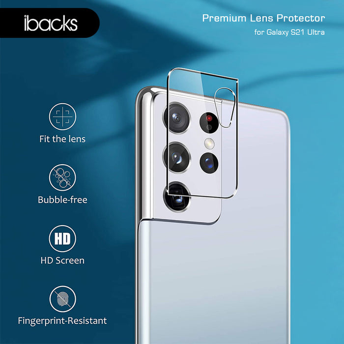 Ibacks Premium Frame Camera Lens Protector for Samsung Galaxy S21 - Clear