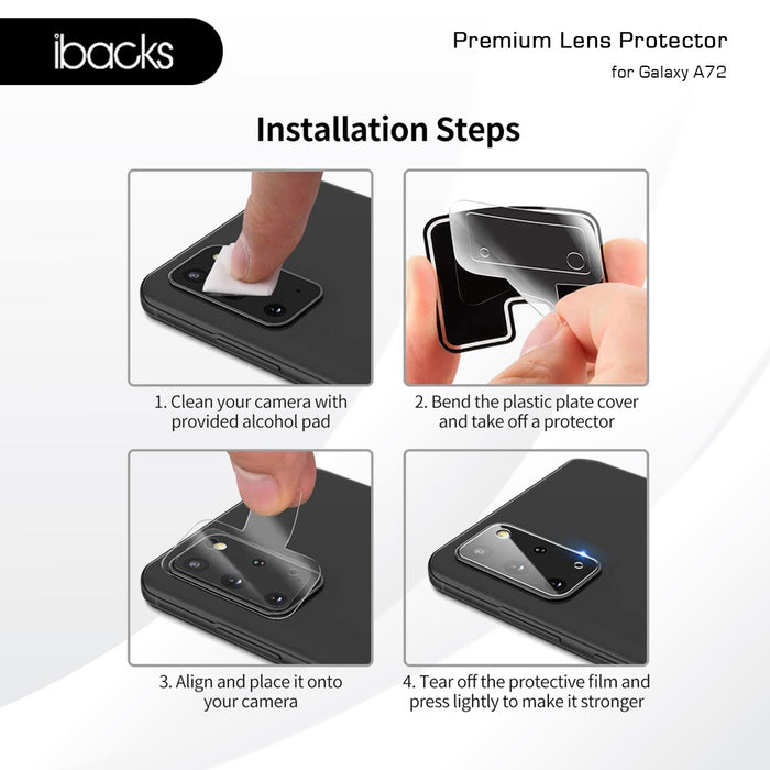ibacks Premium Frame Camera Lens Protector for Samsung Galaxy A72