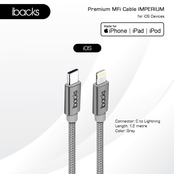Ibacks imperium Cable C to lighting MFI (1,2M)