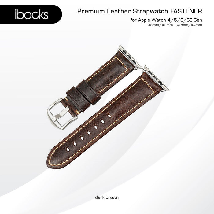 Ibacks Fastener Leather Strap For apple watch All Gen 42/44