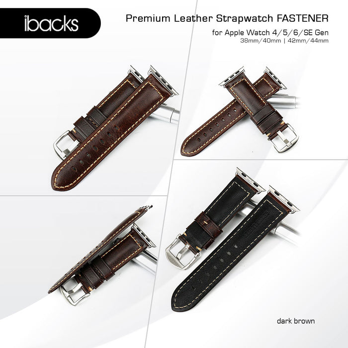 Ibacks Fastener Leather Strap For apple watch All Gen 42/44