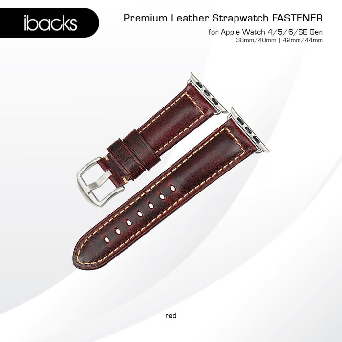 Ibacks Fastener Leather Strap For apple watch All Gen 42/44