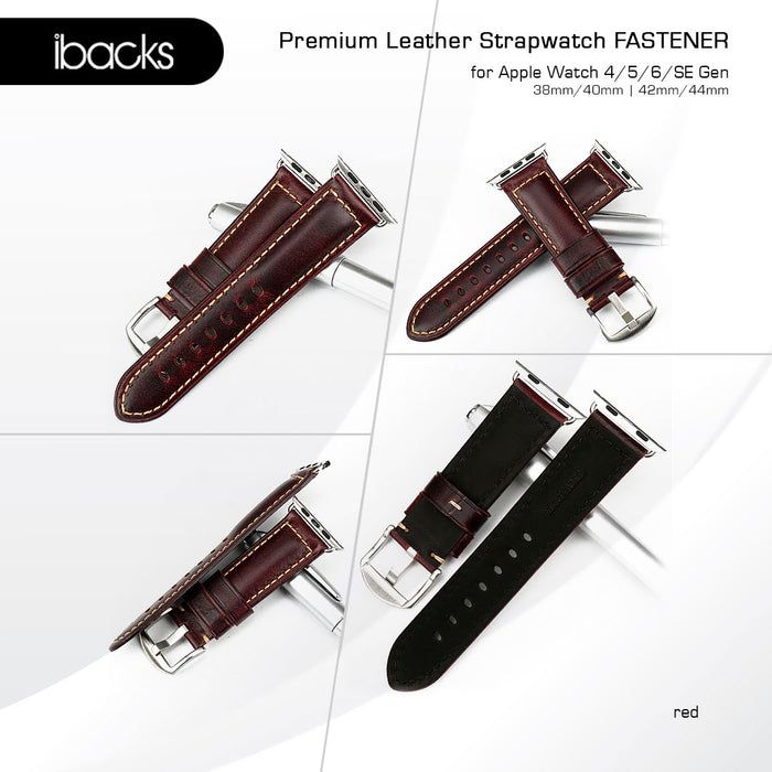 Ibacks Fastener Leather Strap For apple watch All Gen 42/44