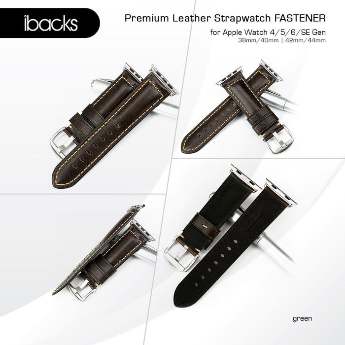 Ibacks Fastener Leather Strap For apple watch All Gen 42/44