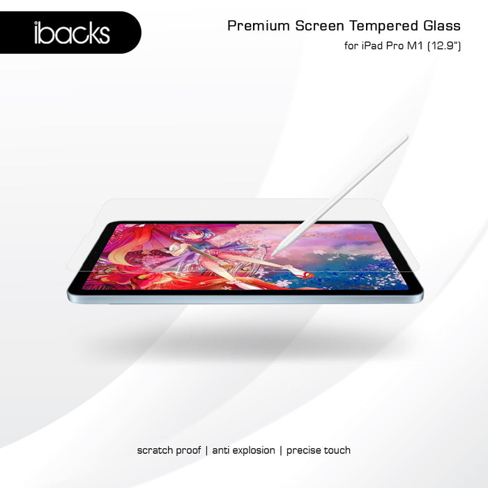Ibacks Tempered Glas clear For ipad Pro M1 12,9 inch