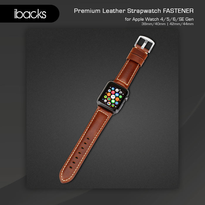 Ibacks Fastener Leather Strap For apple watch All Gen 38/40