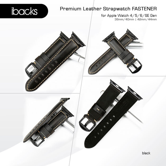 Ibacks Fastener Leather Strap For apple watch All Gen 38/40