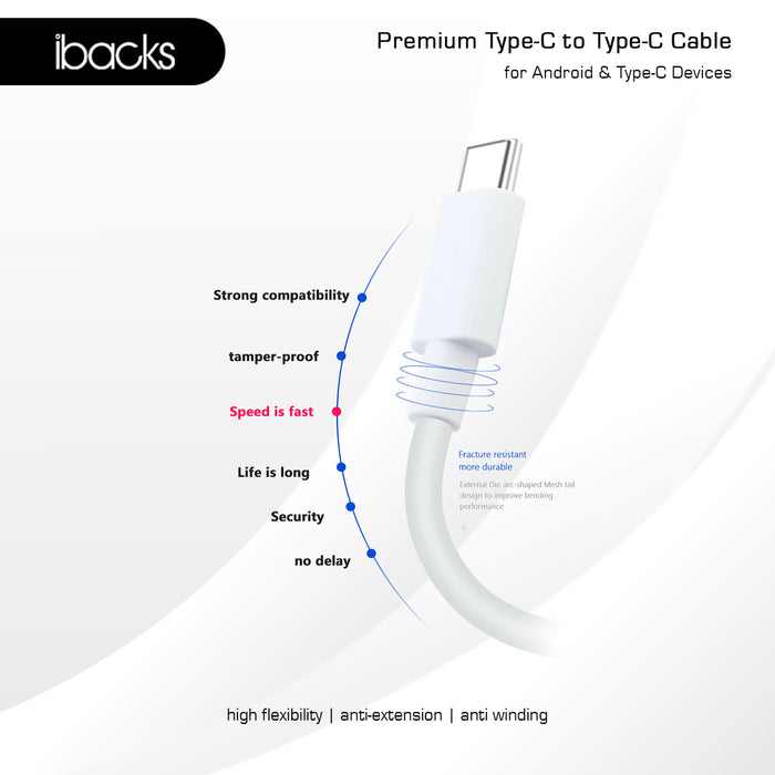 Ibacks Cable C to C white