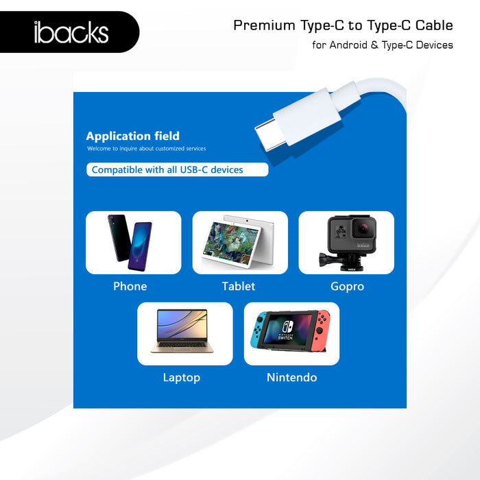 Ibacks Cable C to C white