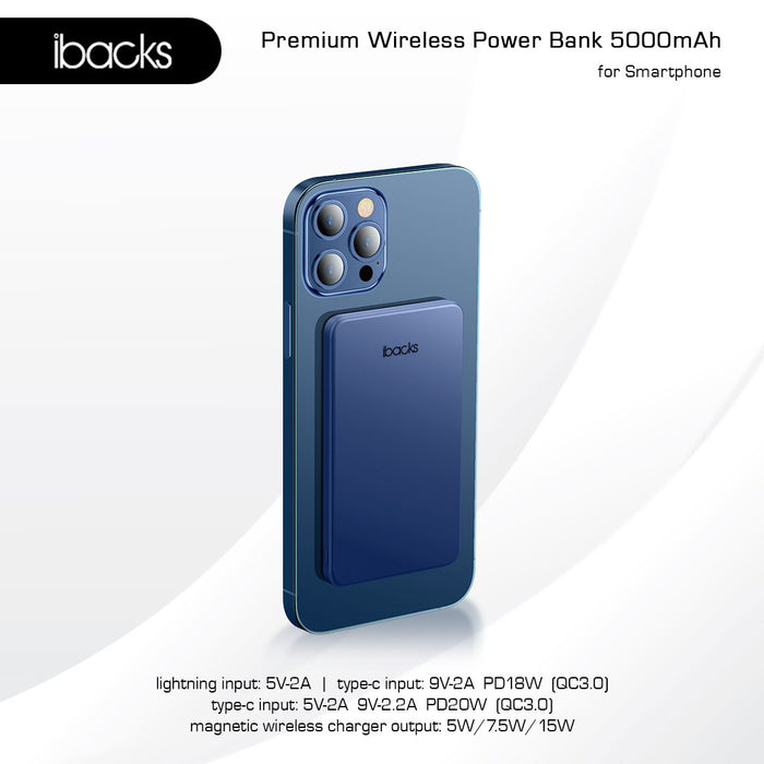 Ibacks Magna Powerbank wireless 5000mah