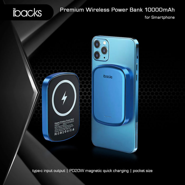 Ibacks Magnoom Powerbank wireles Magnetic 10000mah