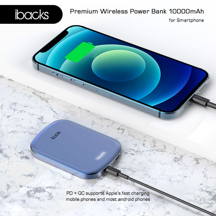 Ibacks Magnoom Powerbank wireles Magnetic 10000mah