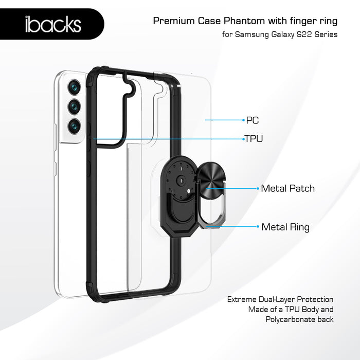 Ibacks Phantom with finger ring Samsung Galaxy S22