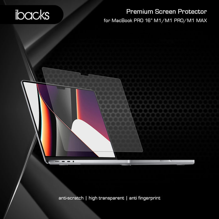 ibacks Premium Screen Protector for MacBook PRO 16 inch M1/M1 PRO / M1 MAX