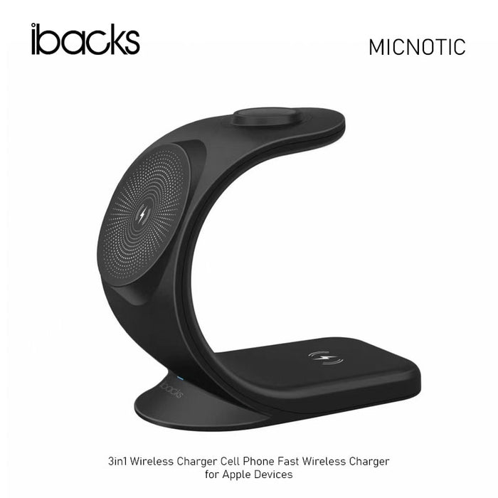Ibacks micnotic 3 in 1 wireless Charger For Apple Gadget