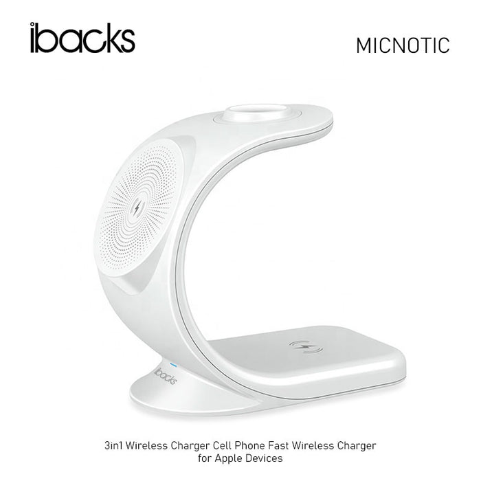 Ibacks micnotic 3 in 1 wireless Charger For Apple Gadget